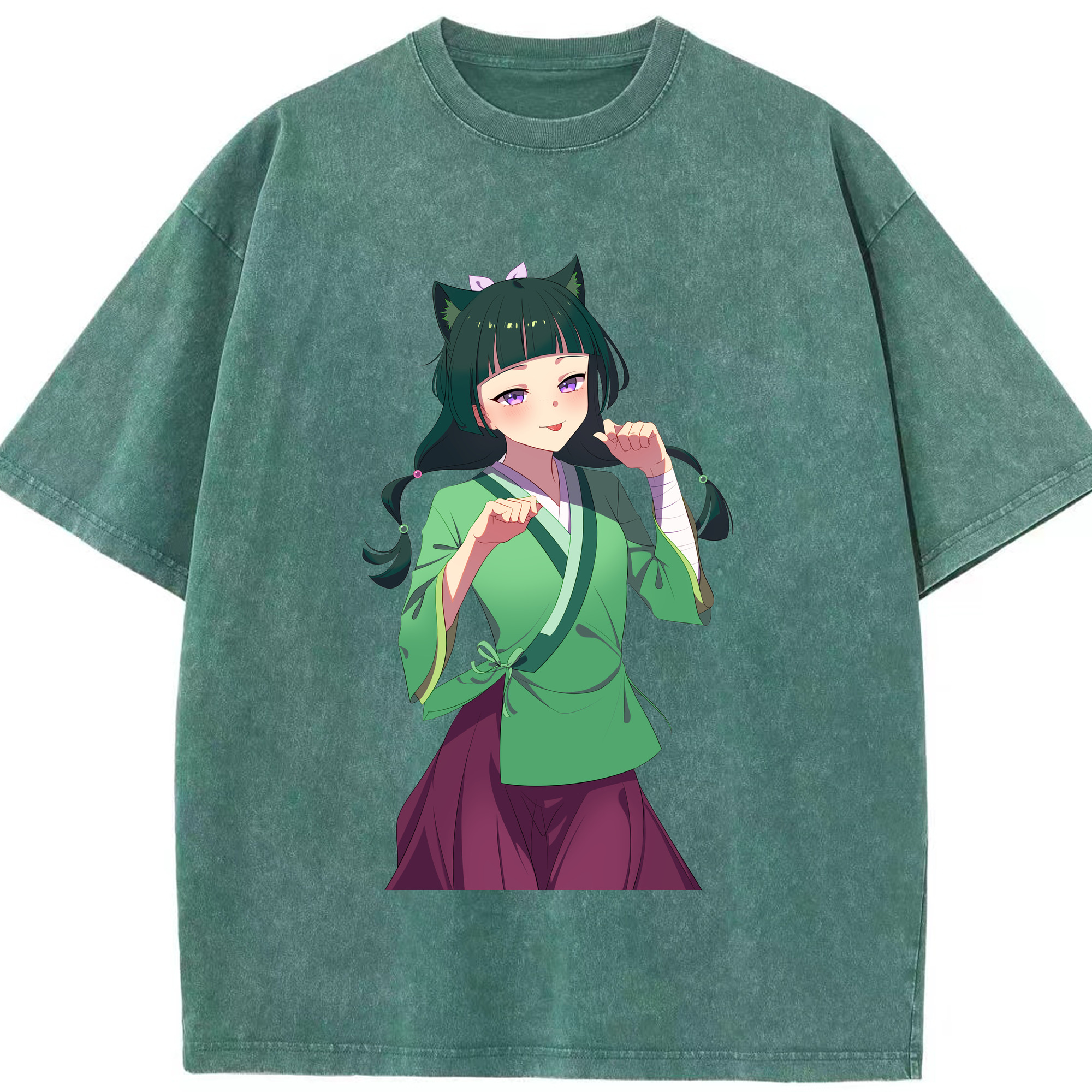 （画像用） 薬屋のひとりごと The Apothecary Diaries 綿100% ヴィンテージ風 半袖Tシャツ（フロントプリント）